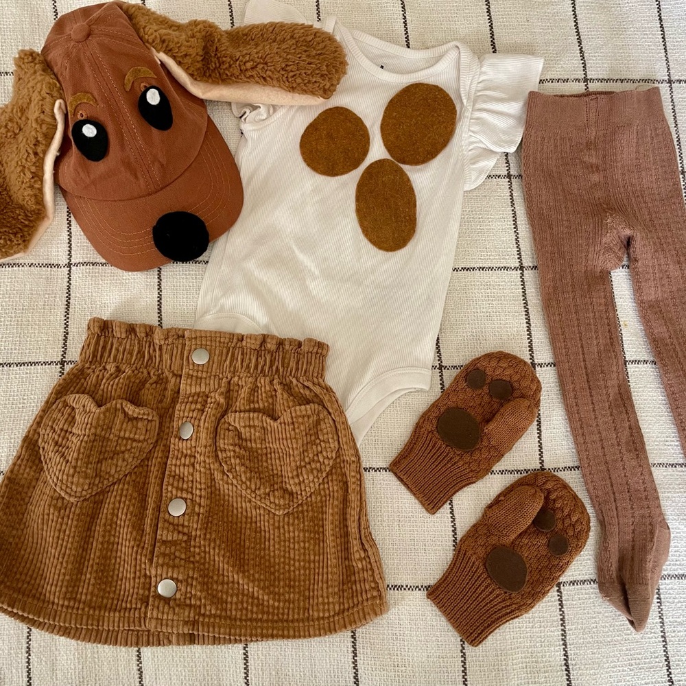 Homemade toddler dog costume